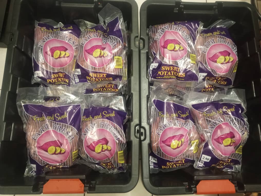 Packed sweet potato, 2kg @P20